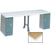 Global Industrial 96"W x 30"D Extra Long Production Workbench - Shop Top Square Edge - Gray