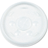 Dart® Plastic Lids, for 32 Oz. Hot/Cold Foam Cups, Straw Slotted Lid