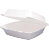 DART® DCC85HT1, Foam Hinged Food Container, 1 Compartment, White, 200/Carton