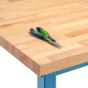 72"W x 30"D x 1-3/4" Thick Birch Butcher Block Square Edge Workbench Top
