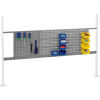 Panel Kit for 72"W Workbench with 18"W Pegboard and 36"W Louver, Mounting Rail - Gray