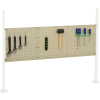 Global Industrial Panel Kit for 60"W Workbench - 18"W and 36"W Pegboards, Mounting Rail -Tan