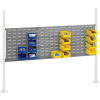 Panel Kit for 60"W Workbench with 18"W and 36"W Louvers, Mounting Rail -Gray