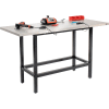 Global Industrial™ Standing Height Workbench w/ SS Square Edge Top, 72"W x 30"D, Black