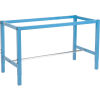 60 W x 30 D Production Workbench - Maple Butcher Block Square Edge w/ Drawer, Upright & Shelf - Blue
																			