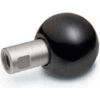 J.W. Winco GN319.5 Phenolic Revolving Ball Knob W/Long Shoulder Tapped 40mm Dia. 61mm L 3/8-16