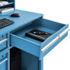 38W x 29D x 51H 4-Drawer Premium Shop Desk -Blue
																			