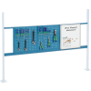 Global Industrial™ 36" Pegboard & 18" Whiteboard Panel Kit, 72"W, Blue