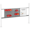 Panel Kit for 72"W Workbench with 18"W Whiteboard and 36"W Louver, Mounting Rai - Gray