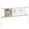 Global Industrial™ 18" Pegboard & 36" Whiteboard Panel Kit, 72"W, Tan