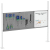 Global Industrial™ 36" Pegboard & 18" Whiteboard Panel Kit, 60"W, Gray