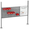 Panel Kit for 60W Workbench with 18W Whiteboard and 36W Louver, Mounting Rail - Gray
																			