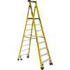 Werner 8' Type 1AA Fiberglass Podium Ladder W/ Casters 375 lb. Cap - PD7308-4C