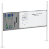 Panel Kit for 60"W Workbench with 18"W Pegboard and 36"W Whiteboard, Mounting Rail - Gray