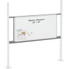 Panel Kit for 48"W Workbench with 36"W Whiteboard, Mounting Rail - Gray