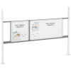 Global Industrial Panel Kit for 72"W Workbench - 18"W and 36"W Whiteboard, Mounting Rail Gray