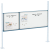 Global Industrial Panel Kit for 60"W Workbench - 18"W and 36"W Whiteboard, Mounting Rail Blue