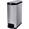 Rubbermaid® Slim Jim® 1902000 Stainless Steel Step On Can, End Step 24 Gallon - Black