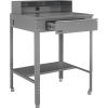 Shop Desk w Pigeonhole Compartments, Flat Top 34-1/2"W x 30"D - Gray