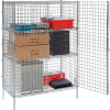 Nexel® Chrome Security Shelving Unit, 2 E-Z Adjust Shelves, 36"W x 24"D x 66"H