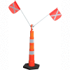 Checkers Industrial Delineator With Whips For Airlines, DELFS3OBWUNI