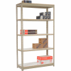 Global Industrial™ Heavy Duty Tan Shelving 36"W x 12"D x 84"H With 5 Shelves - Laminate Deck