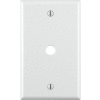 Leviton 88013 Telephone/Cable Wallplate, 1-Gang, Standard Size, .406" Hole, White - Pkg Qty 25
