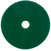 Global Industrial 18" Scrubbing Pad, Green, 5 Per Case