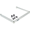 Nexel® DF2424Z Poly-Z-Brite® Three-Sided Wire Frame 24"W x 24"D