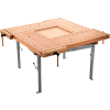 4 School Bench Tops with Steel Trestle