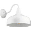 Sunlite 46068-SU FIX/GN/E26/WHITE Outdoor Gooseneck Wall Mount Fixture, Med Base, 120V, Wet Location