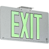 Dual-Lite DPLPM50DBA Exit Sign, Brushed Aluminum Face & Back w/Photoluminescent Letters, Double Face