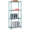 Nexel® Poly-Green® Wire Shelving Starter, 36W" x 12"D x 86"H