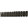 Wright Tool 407 1/2" Drive 3/8"-1-1/4" 6 Point 14 Piece SAE Deep Impact Socket Set