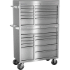 Champion FMPS4121RC FMPro Stainless Steel 41"Wx20"Dx66-1/8"H 21 Drawer Chest & Roller Cabinet Combo