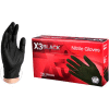 Ammex® BX34 Powder-Free Industrial Grade Nitrile Gloves, Black, 3 MIL, Textured, Medium