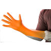 Ammex&#174; GWON Gloveworks Industrial Grade Textured Nitrile Gloves, Powder-Free, Orng, S, 100/Box