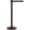 Queue Solutions QueueMaster QM550B-BK110 Crowd Control Stanchion, 40" Post, 14" Base, 11' Belt - Pkg Qty 2