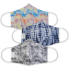 Reusable Cloth Face Mask, Washable, 3-Layer Contour, Small, Tie-Dye, 3/Pack