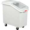 Rubbermaid® 3602-88 3.5 Cu Ft Plastic Bin Truck with Clear Lid & Scoop