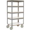 Global Industrial® Boltless Shelf Truck w/5 Shelves & Pneumatic Casters, 48"Lx24"Wx68"H, Gray