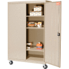 Sandusky Mobile Storage Cabinet TA3R462460- 46x24x66, Putty