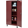 Sandusky Mobile Storage Cabinet TA4R362472 - 36x24x78, Burgundy