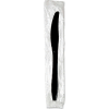 Dixie® KH53C, Individually Wrapped Knives, Polystyrene, Black, 1000/Carton