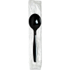 Dixie® SH53C, Individually Wrapped Spoons, Polystyrene, Black, 1000/Carton