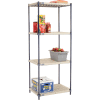 Nexel®, Nexelite®, 4 Tier, Vented Plastic Mat Shelving Unit, 30"W x 21"D x 74"H