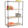 Nexelite® Vented Plastic Shelving 42"W x 21"D x 63"H Nexelon Finish