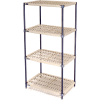 Nexelite® Vented Plastic Shelving 48"W x 21"D x 54"W Nexelon Finish