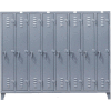 Strong Hold® Heavy Duty Slim-Line Locker 86-18-1TSL - Single Tier 98x18x78 8 Door
