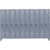 Strong Hold® Heavy Duty Slim-Line Locker 106-18-1TSL - Single Tier 122x18x78 10 Door